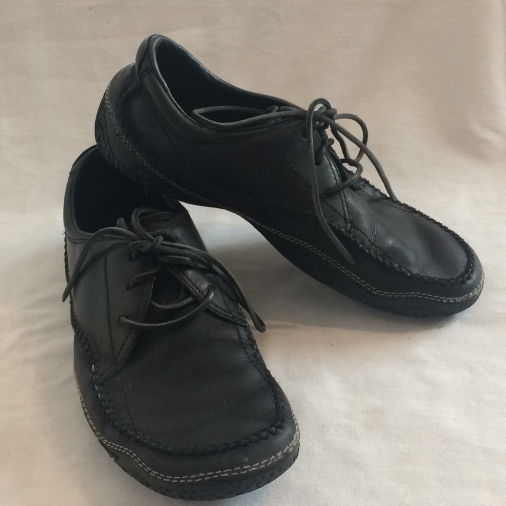 Men’s Patagonia Lace Up Mocs Black Leather 10.5